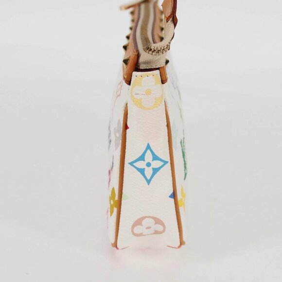 LOUIS VUITTON Multicolor Pochette Accessoires Pouch White M92649 LV Auth 129011V - Picture 4 of 16